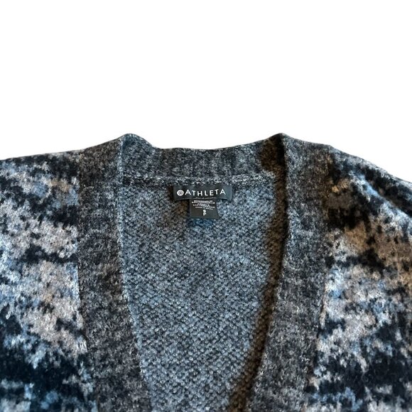 Athleta Westlake Button-Down Cardigan Sweater Marled Merino Wool Size Small - Picture 3 of 13